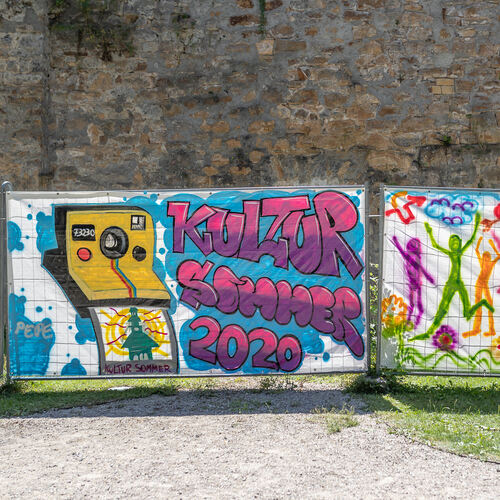 Bunt sind sie geworden, die Graffiti im Marschallgarten. Foto: Carsten Riedl