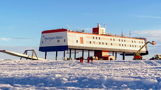 Die Polarforschungsstation Neumayer-Station III des Alfred-Wegener-Instituts.Fotos: pr