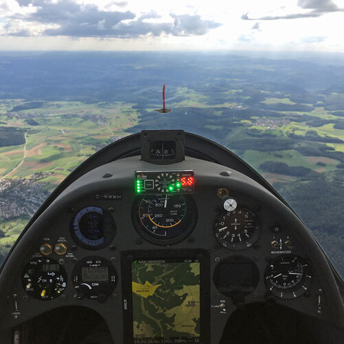 Das Cockpit eines Gleiters verschafft Überblick.Foto: privat