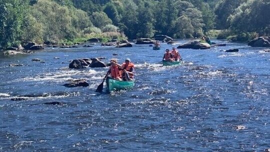 Ordentlich Strecke zurückgelegt haben die Paddler aus Owen während ihrer Regen-Tour.