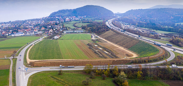 Der Gewerbepark würde neben der Autobahn entstehen.Foto: Jean-Luc Jacques