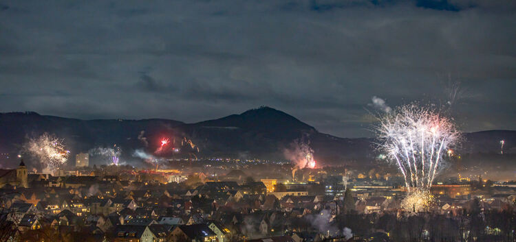 In Kirchheim gab es an Silvester deutlich weniger Feuerwerk als sonst. Was in den Himmel geschossen wurde, war aber umso prächti