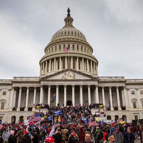 Bilder, die sich morgen so nicht wiederholen sollen: der Sturm von Trump-Anhängern aufs Kapitol in Washington.Foto: Getty Images