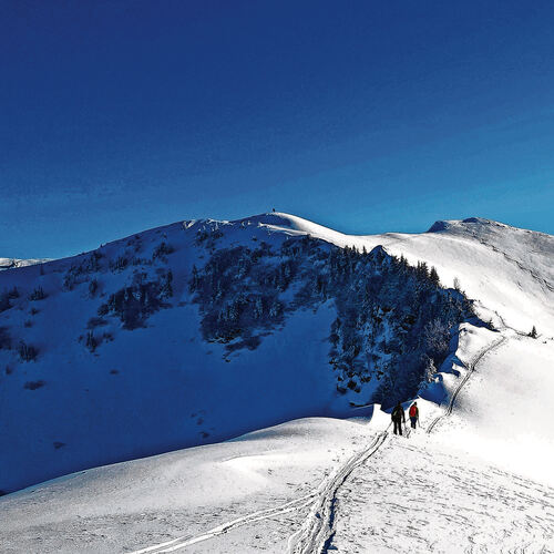 Abstand halten und Lüften sind keine Herausforderung bei einer Skitour am Falzer Kopf. Die Höhenmeter und der Tiefschnee schon.F