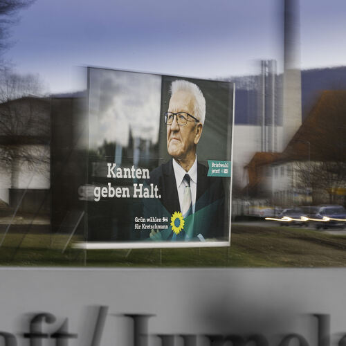 Der Wahlkampf der Grünen war ganz auf Kretschmann zugeschnitten. Jetzt kann er sich aussuchen, mit wem er koaliert. Foto: Jean-L