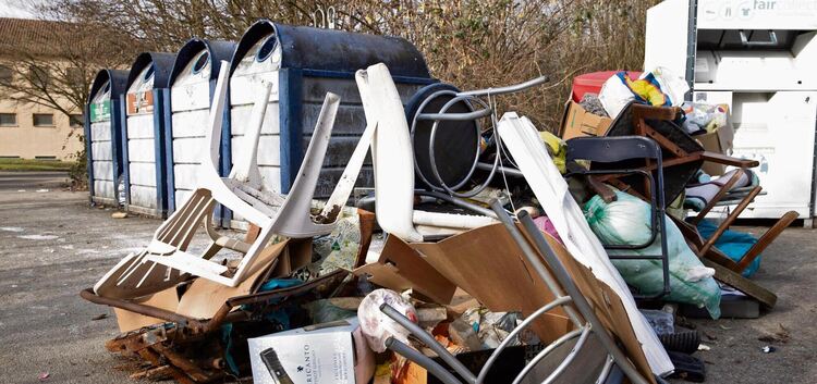 Sammelcontainer des Landkreises sind für viele ein beliebter Abladeort für alle Arten von Müll. Foto: Jean-Luc Jacques