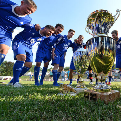 Bei der ersten Turnierauflage in Ötlingen 2015 gewann der TSV Jesingen den Teckbotenpokal. Foto: Deniz Calagan