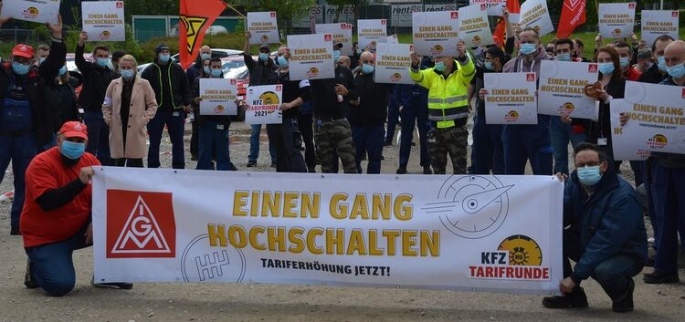Die IG Metall Esslingen verleiht ihren Forderungen Nachdruck. Foto: pr