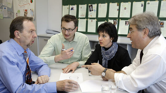 Wahlquiz mit den Landtagskandidaten Fohler, Zimmermann, Schwarz und Stephan und Schlern des Schlossgymnasiums