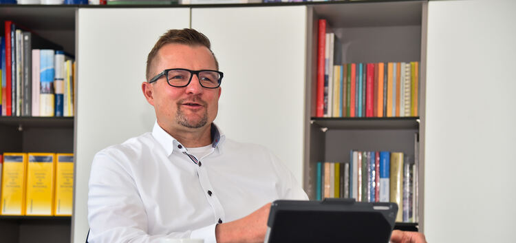 Stefan Wörner blickt zurück auf zehn Jahre Tätigkeit in der Kirchheimer Verwaltungsspitze. Heute ist hier sein letzter Arbeitsta