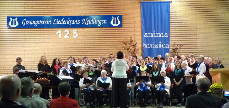 In der vollbesetzten Reußensteinhalle feierte der Liederkranz Neidlingen seinen 125. Geburtstag.Foto: Anne Glanz