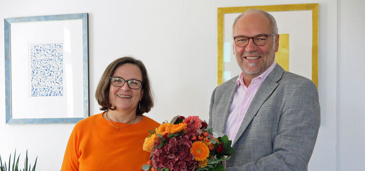 Seit 20 Jahren sind Martina Berchtold und Geschäftsführer Eberhard Haußmann vom Kreisdiakonieverband ein Team.  Foto: pr