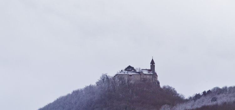 Burg Teck nach dem Wetterkapriolen vom Wochenende