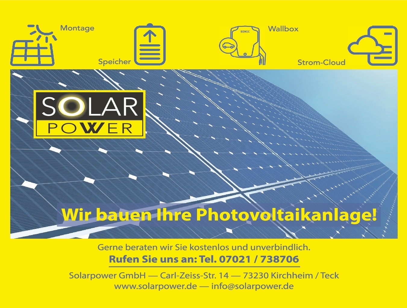 Wir bauen Ihre Photovoltaikanlage
