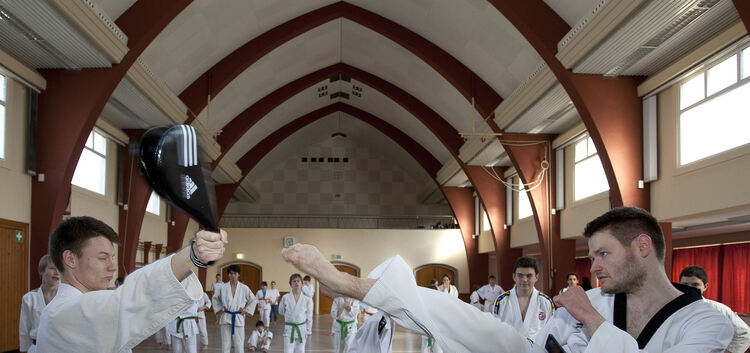 Taekwondo trifft Judo. Jugendliche aus Pouilly-en-Auxois und aus Lenningen frönen diese Woche unter anderem in der Oberlenninger