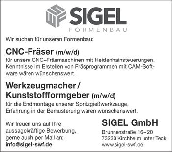 CNC-Fräser (m/w/d)