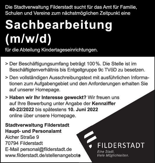 Stadt Filderstadt; 27024807/Sachbearbei