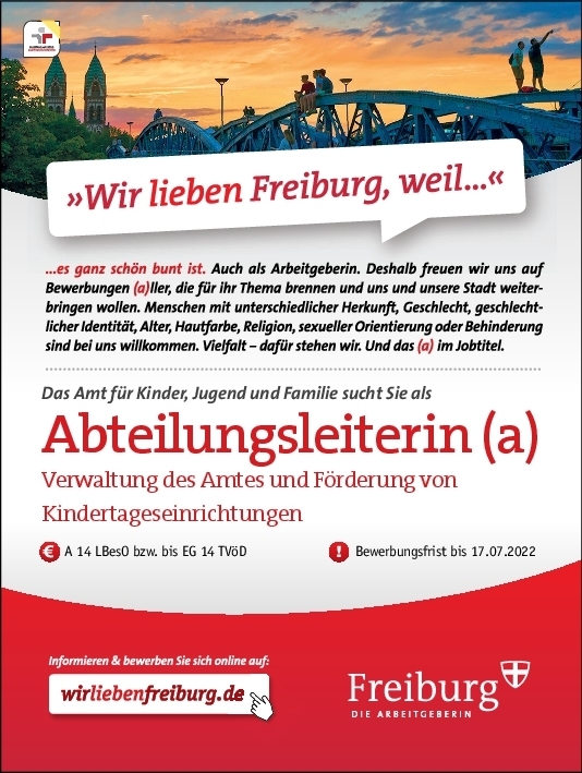 Stadt Freiburg Presseamt; Auftrag 85140