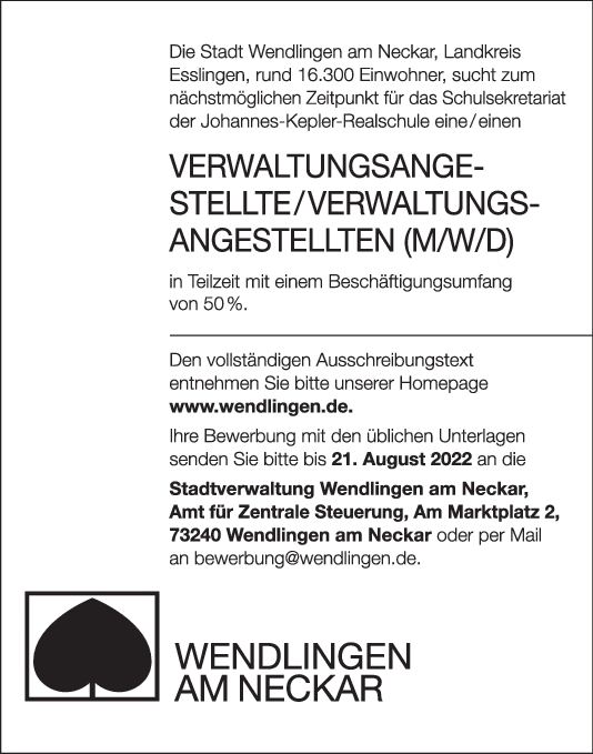 J16822 Wendlingen Verwaltungsange.