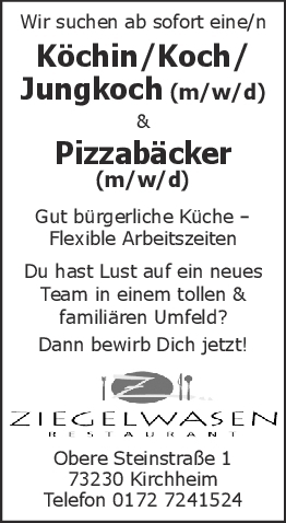 Koch & Pizzabäcker