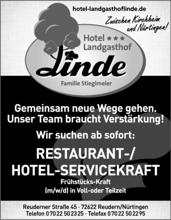 Restaurant-/Hotel Servicekraft / Koch