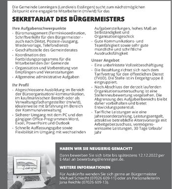 J19133 - Lenningen Sekretariat Bürgermei