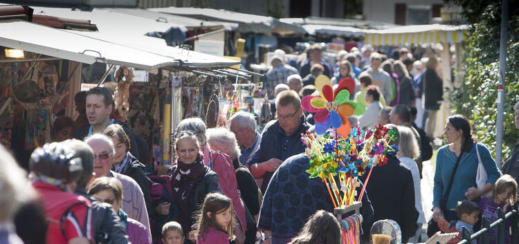 Buntes Markttreiben herrschte in Neidlingen zwischen Rathaus und Kirche.Fotos: Jean-Luc Jacques
