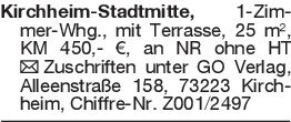 Kirchheim-Stadtmitte, 1-Z