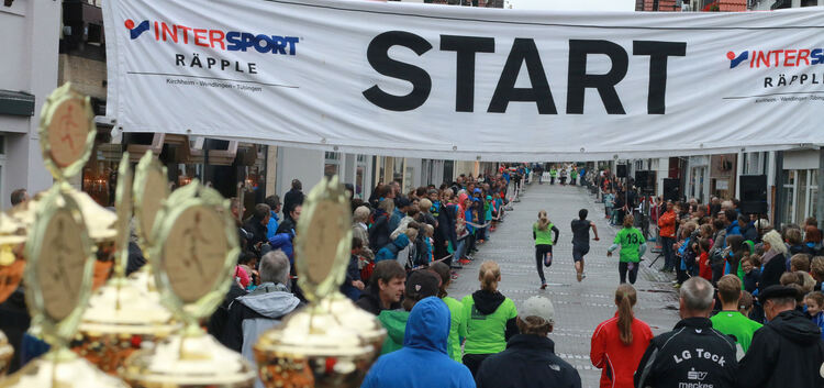 Sportveranstaltungen und Sponsoring - wie hier beim Staffellauf der Schulen zu den Goldenen Oktobertagen in Kirchheim - sind nur