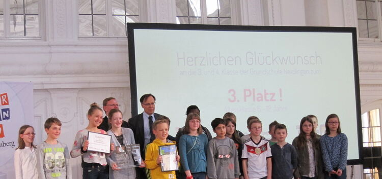 Allen Grund stolz zu sein haben die Dritt- und Viertklässler der Neidlinger Grundschule. Foto: privat