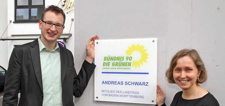 Erffnung Wahlkreisbro Andreas Schwarz am PostplatzAndreas Schwarz, Sabine Bur am Orde-K§