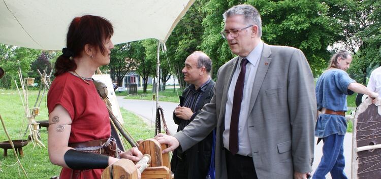 Auf dem Hülbener Ausstellungsgelände war auch der Reutlinger Bundestagsabgeordnete Michael Donth zu Gast.Foto: pr