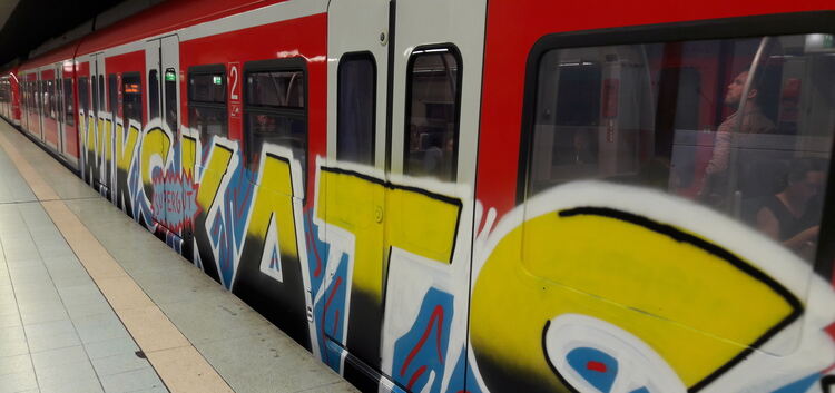 Gerade jetzt in der Sommer- und Ferienzeit nimmt die Zahl der Graffiti an S-Bahnen deutlich zu. Foto: Steegmüller