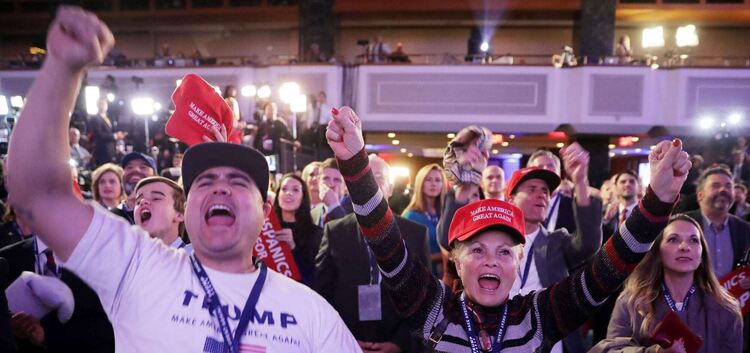 Trump-Anhänger in New York bejubeln den Wahlsieg.Foto: Getty Images