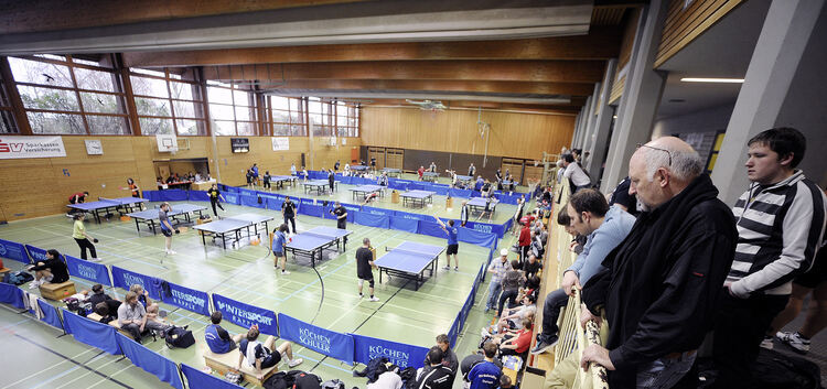 Full house in der LUG-Halle: Am Wochenende steigen die 51. Tischtennis-Stadtmeisterschaften. Foto: Deniz Calagan