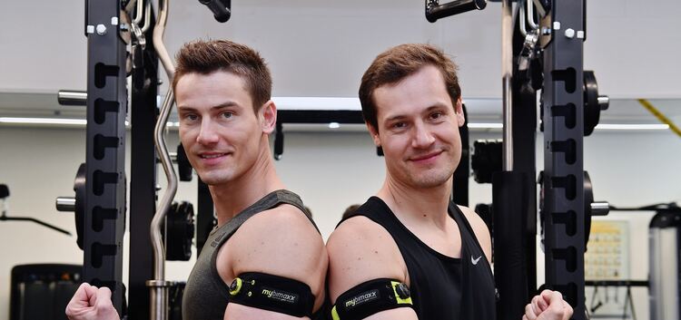 Starke Sache: Lukas (links) und Bastian Erdmann hoffen mit ihren Trainingsbandagen auf den Durchbruch. Fotos: Markus Brändli